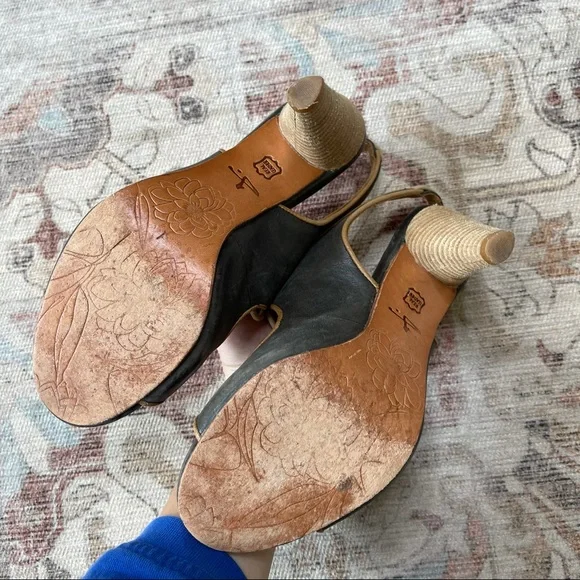 J Shoes Leather Gray Open Toe Lace Women’s Heels Size 9. N - Picture 6 of 8